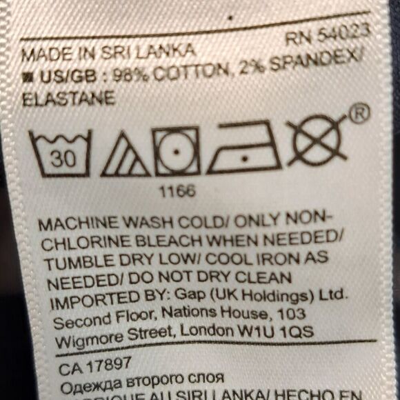 Banana Republic Womens Black Blue Floral Ryan Straight Leg Casual Pants Size 8 - Picture 7 of 7